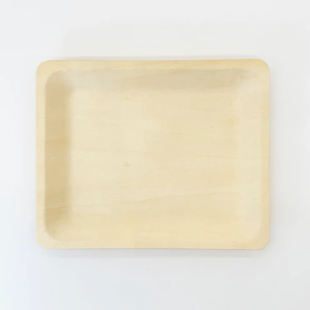 10.4"x 8.5" Rectangle Wooden Plate - Pick On Us, LLC