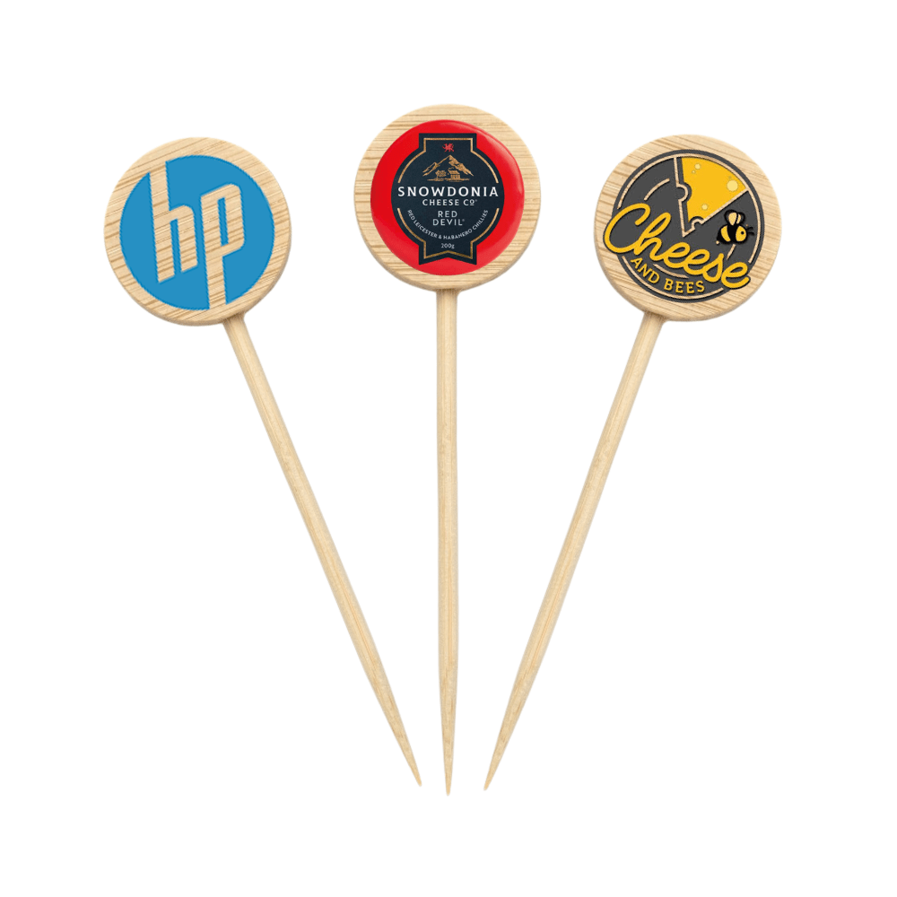 3.5 inch Custom Toothpick - Round Top Double Sided Printing - Pick On Us, LLC