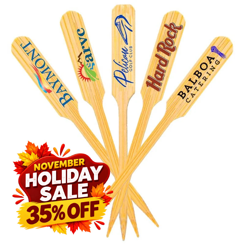 3.5 inch Custom Toothpicks - Paddle Picks - HOLIDAY SALE