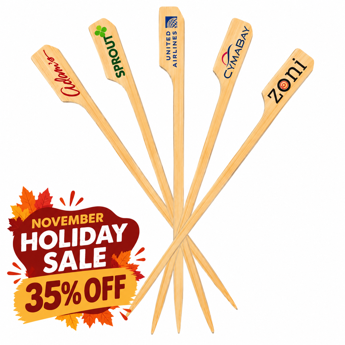 4.75 Inch Custom Toothpicks - Boat Oar Picks - HOLIDAY SALE