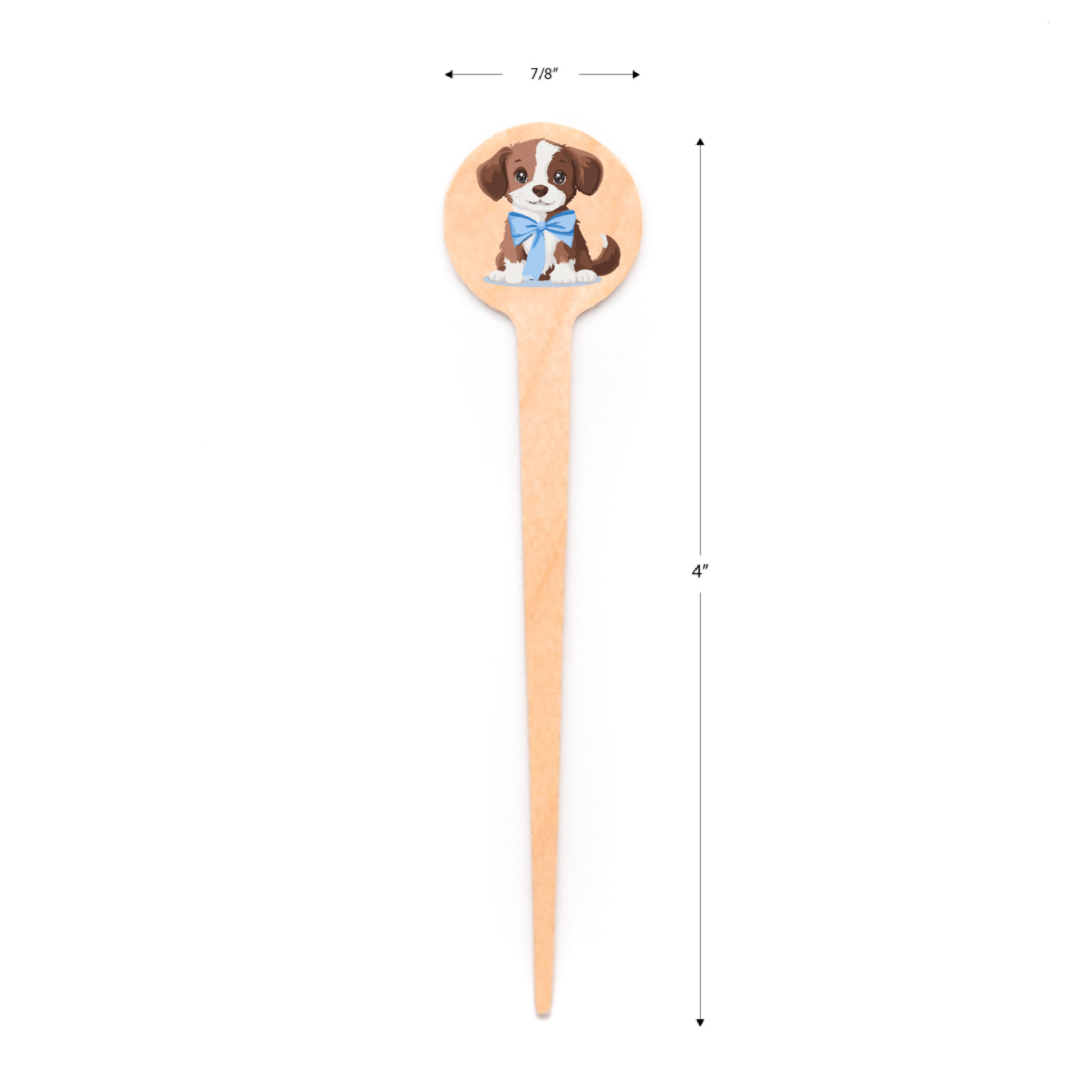 4 inch Custom Pet Photo Cupcake Toppers - Round Top ( Pointy ) - Pick On Us, LLC