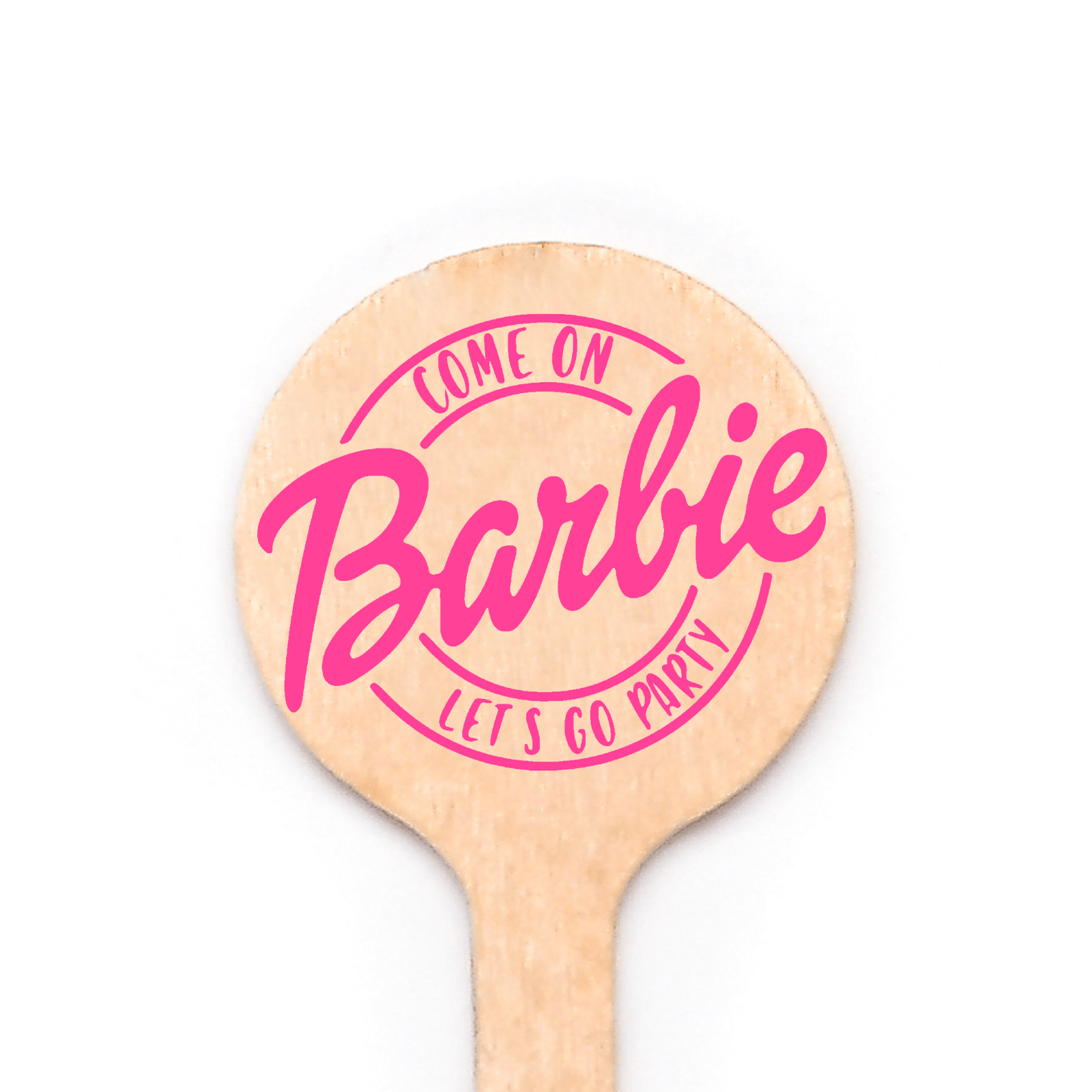 4 inch Personalized Party Picks - Round Top - Color Printing - Pick On Us, LLC