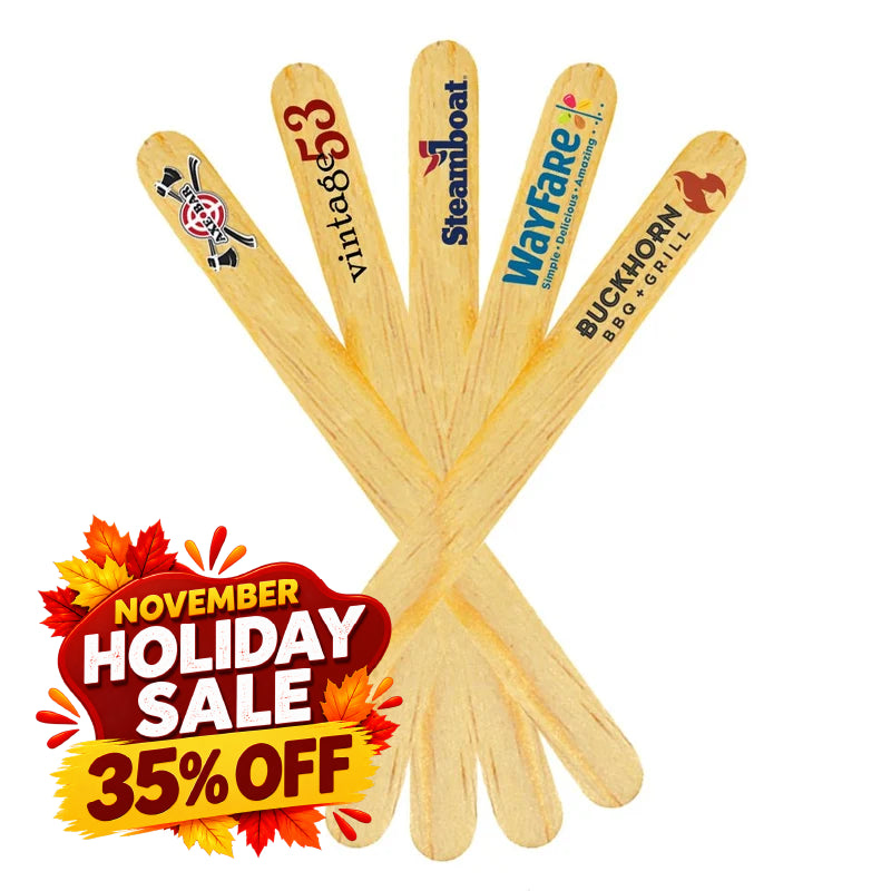4.5 inch Custom Popsicle Sticks - HOLIDAY SALE