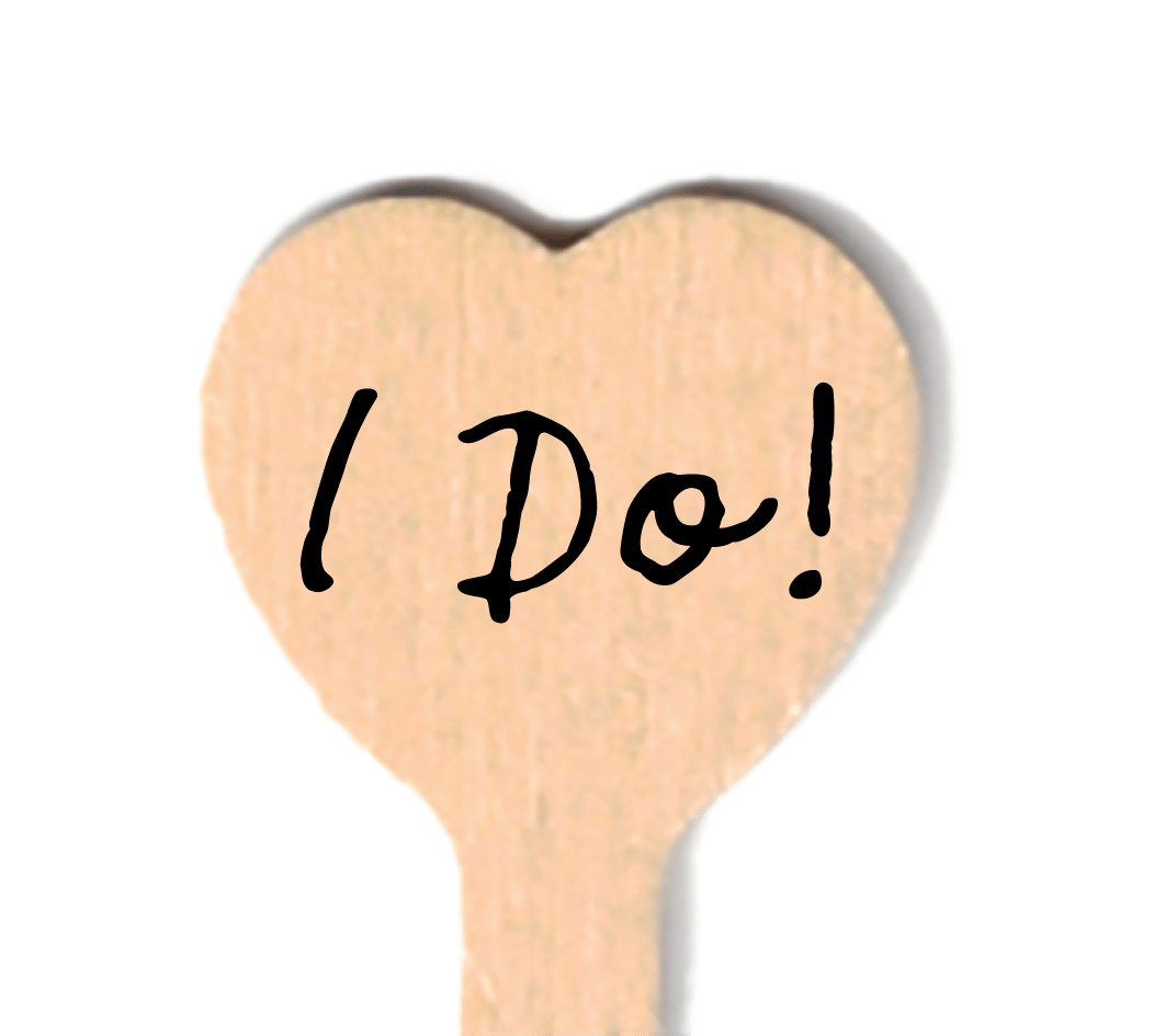 4.5 Inch Custom Wedding Cupcake Toppers - Heart Shape Top - Pick On Us, LLC