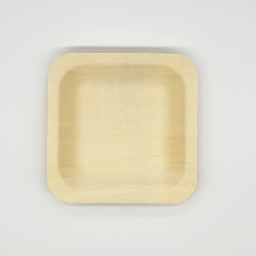 4.5"x 4.5" Square Wooden Plate - Pick On Us, LLC