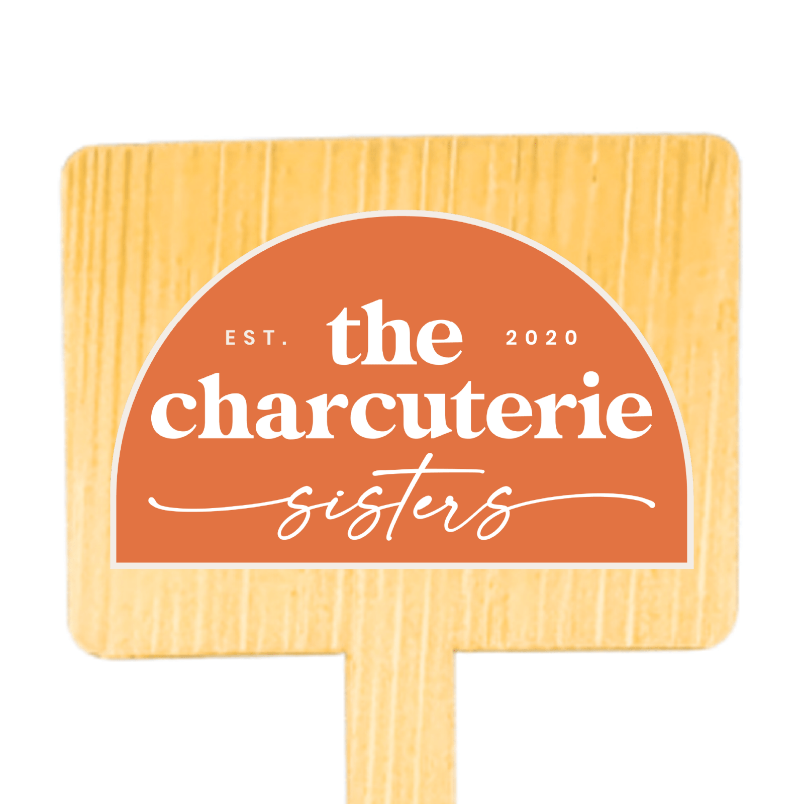 4.75 Inch Bamboo Custom Gourmet Charcuterie Picks - Horizontal Rectangle - Pick On Us, LLC