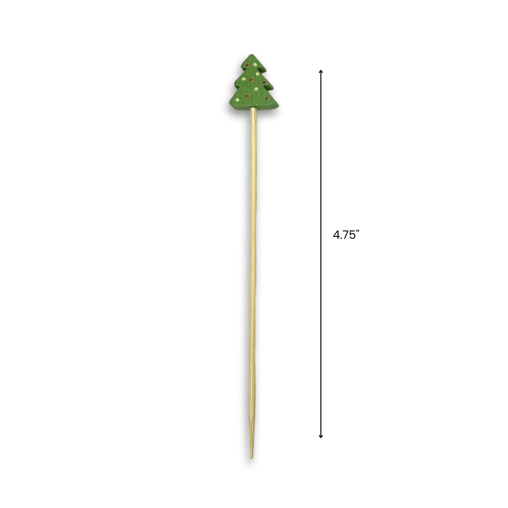 4.75 inch Holiday assorted Picks - Holly,Tree,Santa,Stocking - Pick On Us, LLC