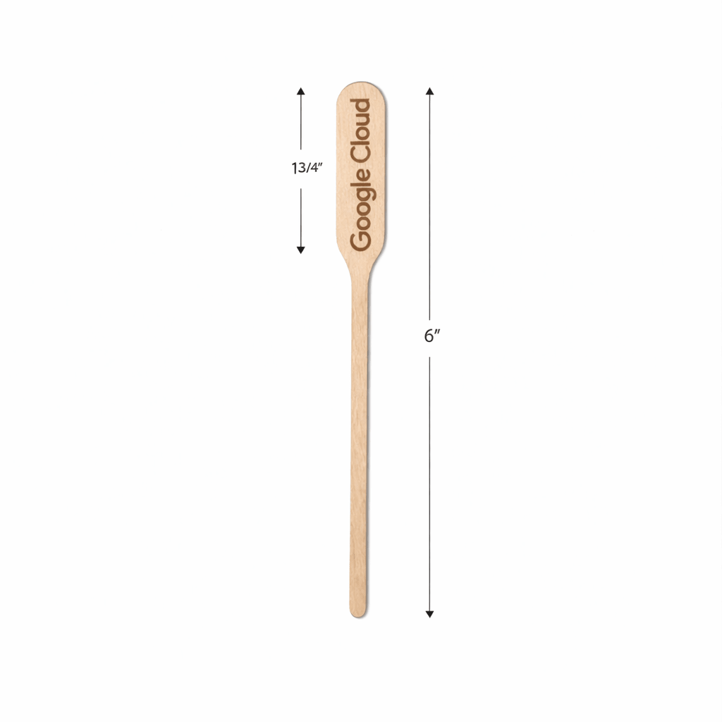 6 inch Custom Drink Stirrers - Paddle Picks Laser Engraved - Double Sided - Pick On Us, LLC