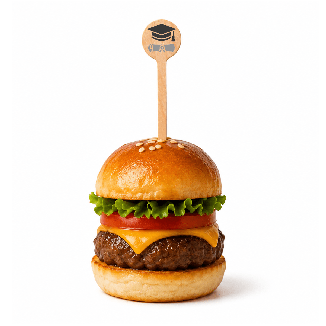 6 inch Custom Graduation Appetizer Toppers - Round Top - Color Printing - Pick On Us, LLC