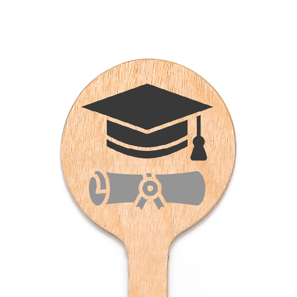6 inch Custom Graduation Appetizer Toppers - Round Top - Color Printing - Pick On Us, LLC