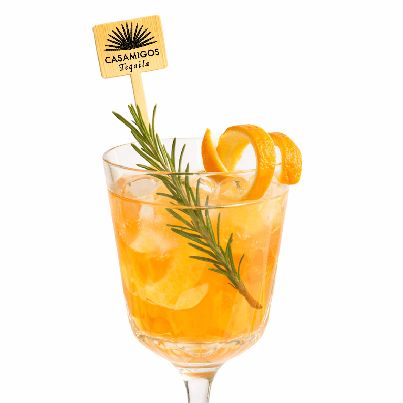 6 Inch Custom Mixology Drink Stirrers - Bamboo Horizontal Rectangle - Pick On Us, LLC