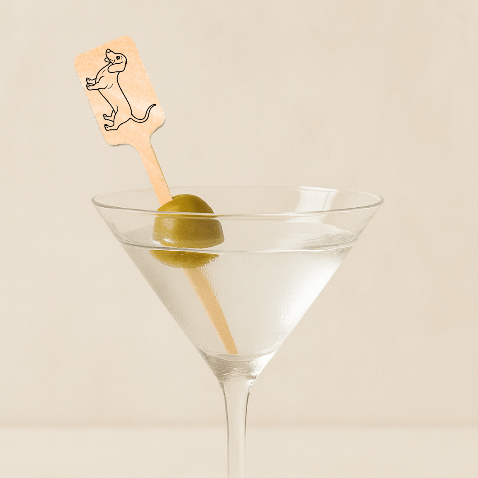 6.25 inch Custom Wedding Pet Drink Stirrers - Rectangle Top - Pick On Us, LLC