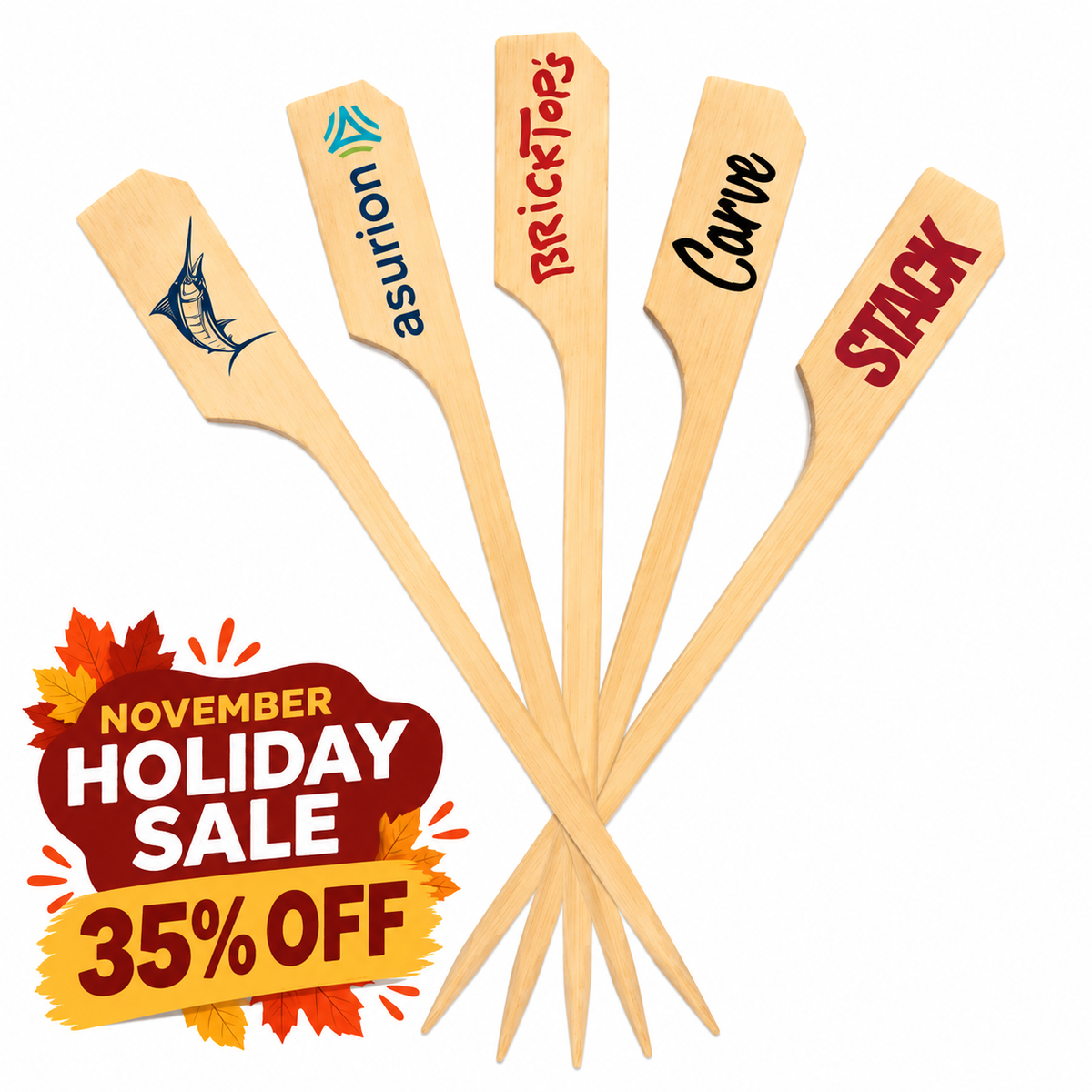 3.5 Inch Custom Toothpicks - Boat Oar Picks - HOLIDAY SALE