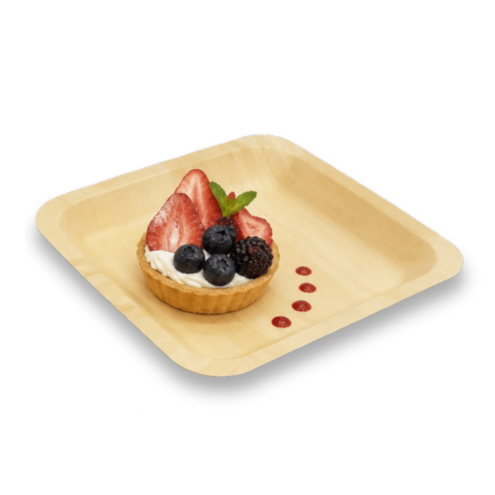 6"x6" Square Wooden Plate - Pick On Us, LLC