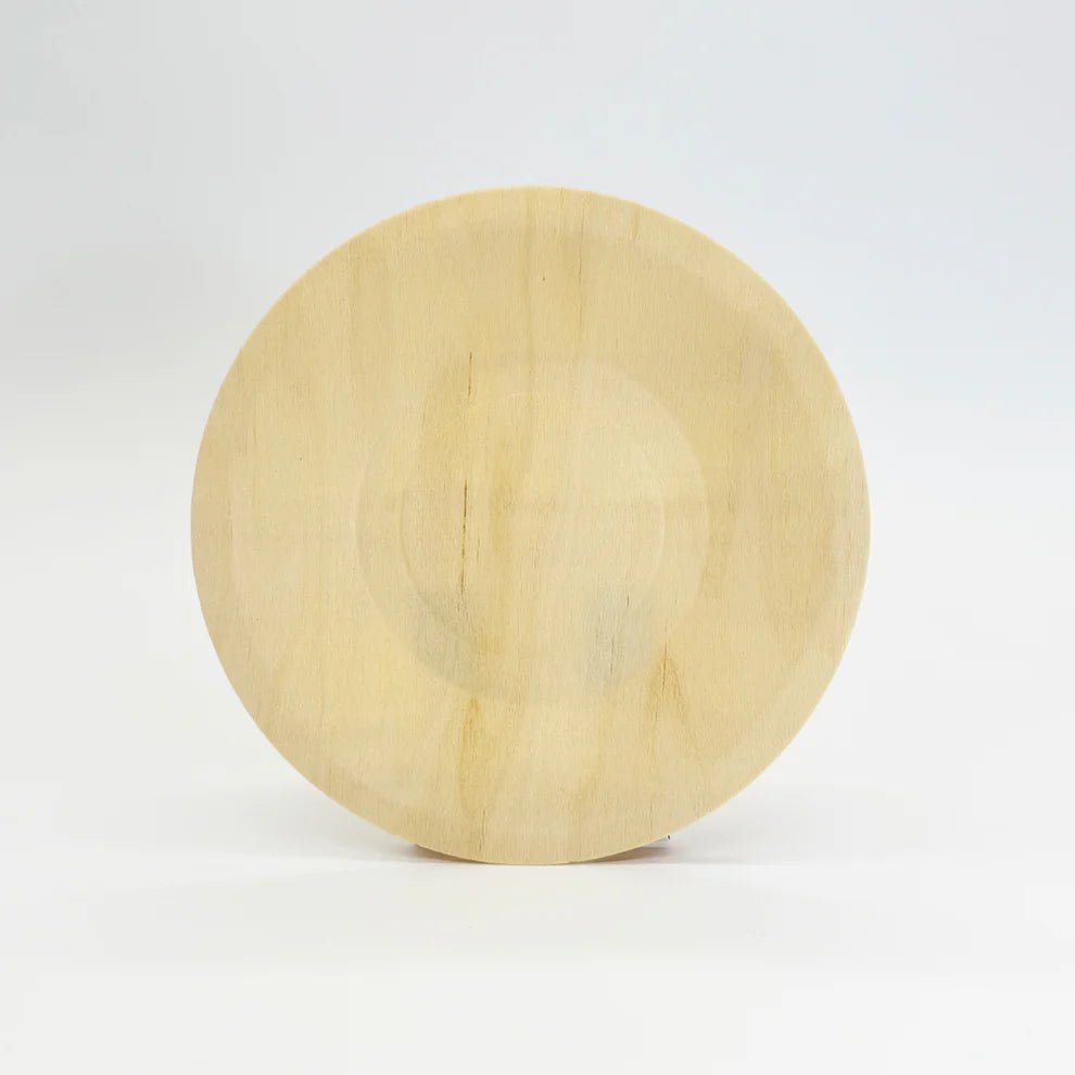 7.5" Round Wooden Plate - Pick On Us, LLC