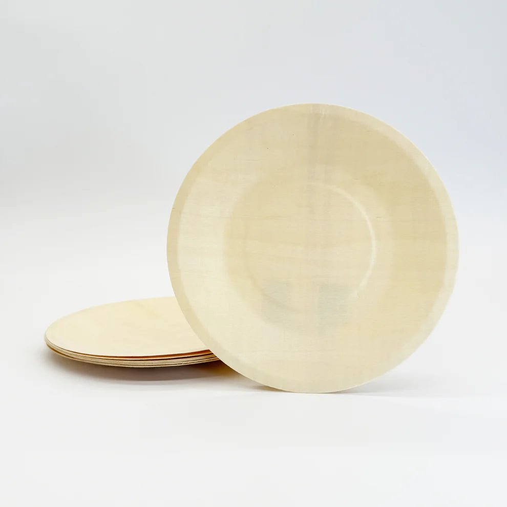 8.5" Round Wooden Plate - Pick On Us, LLC