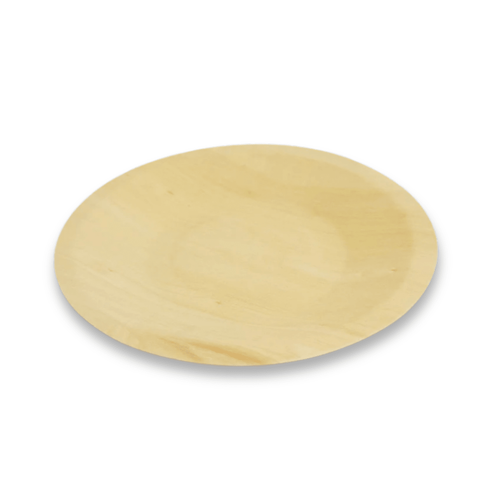 8.5" Round Wooden Plate - Pick On Us, LLC