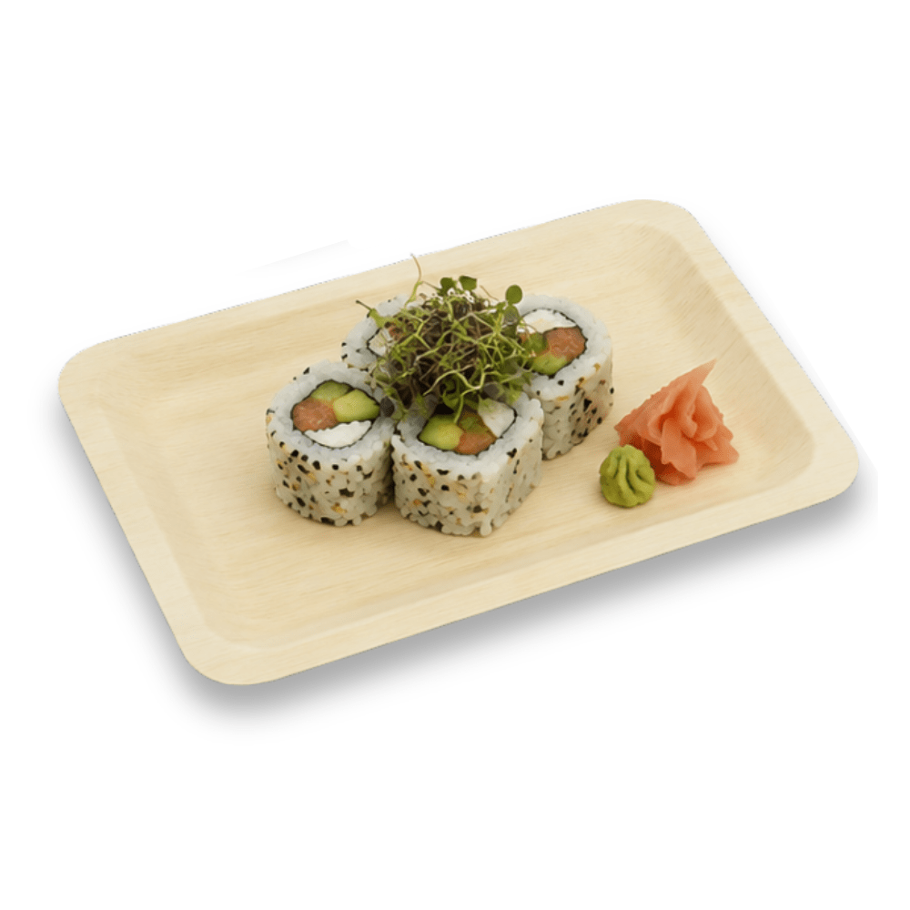 9.3"x 6.7" Rectangle Wooden Plate - Pick On Us, LLC
