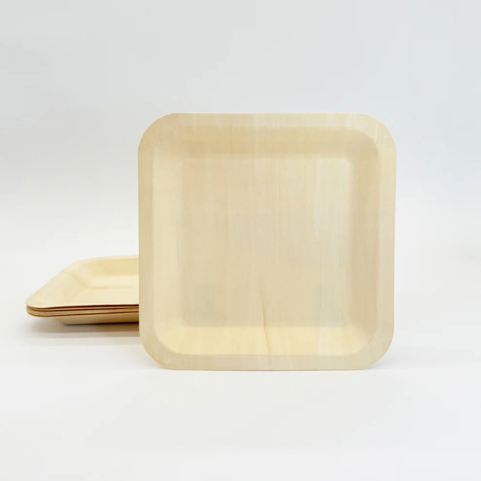 9"x9" Square Wooden Plate - Pick On Us, LLC