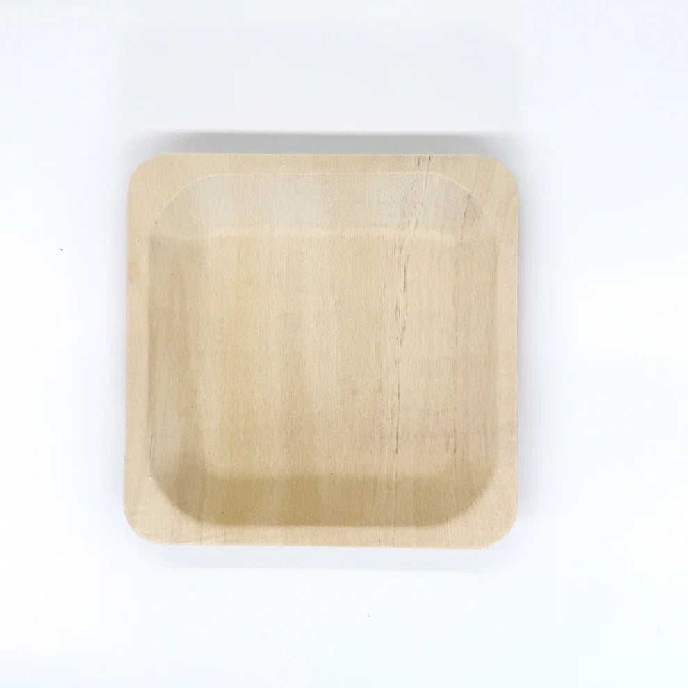 7"x 7" Square Wooden Plate