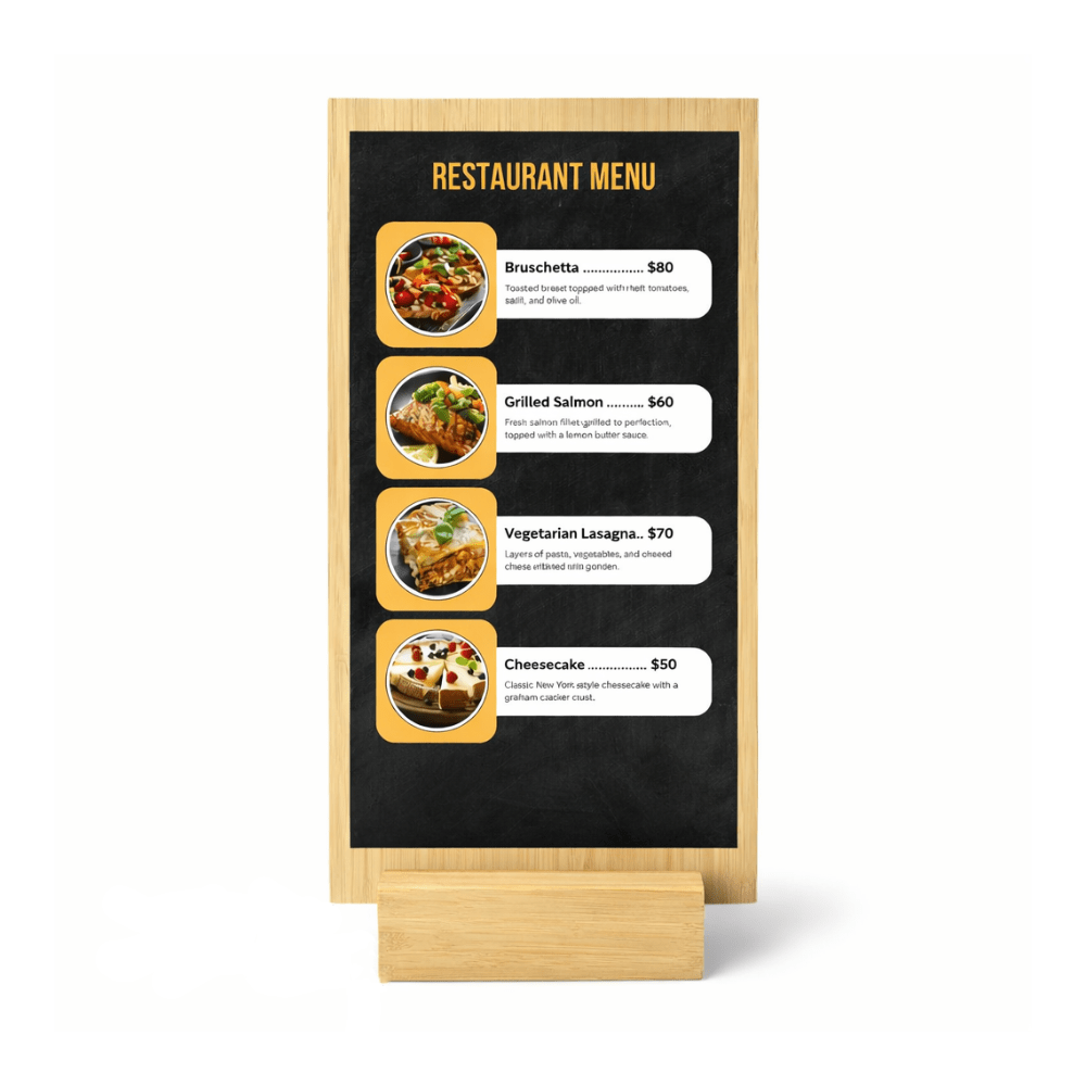 Custom Bamboo Sign - 5.75 x 10.75 Inch Double Sided Printing - Pick On Us, LLC