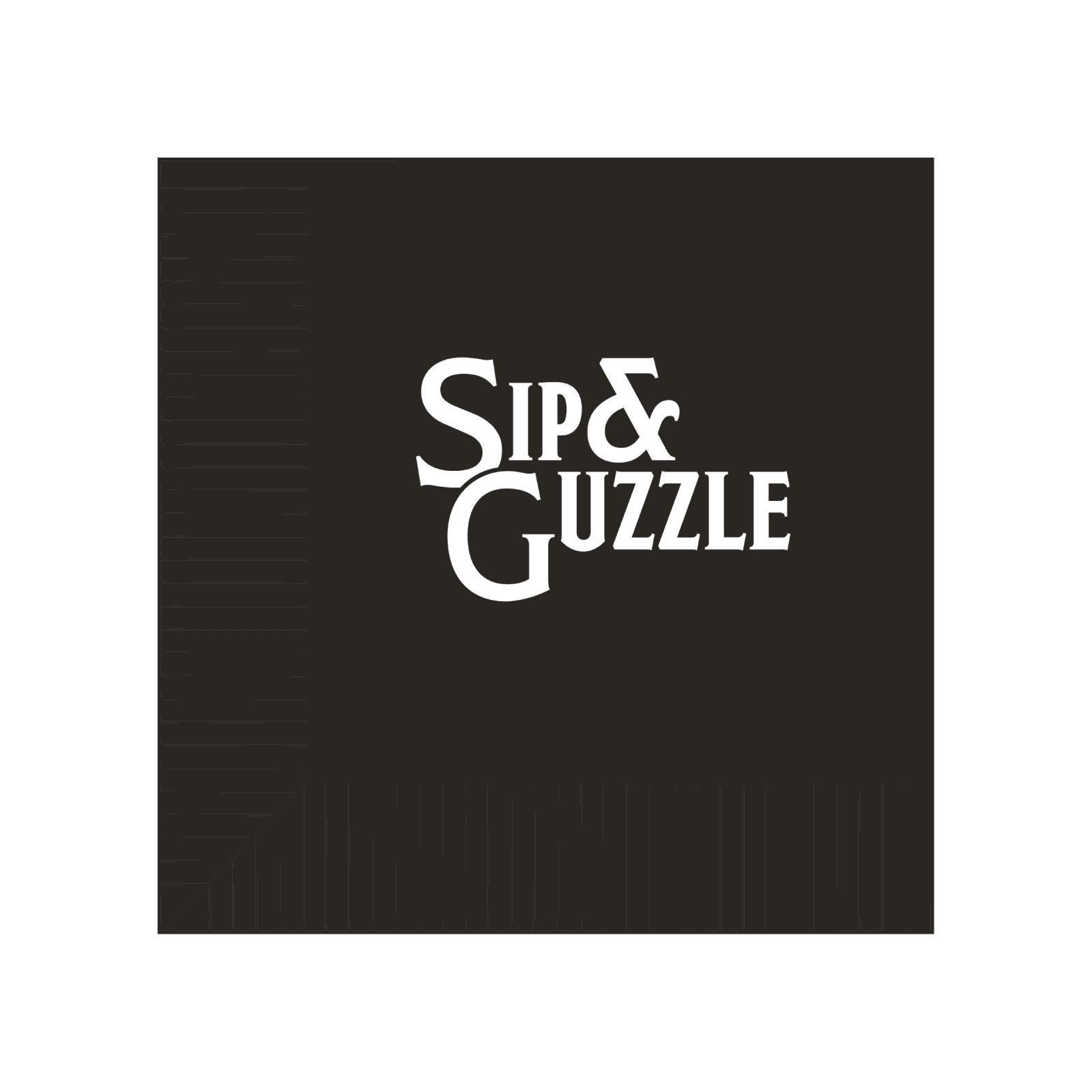 Custom Cocktail Napkins - Black - Pick On Us, LLC