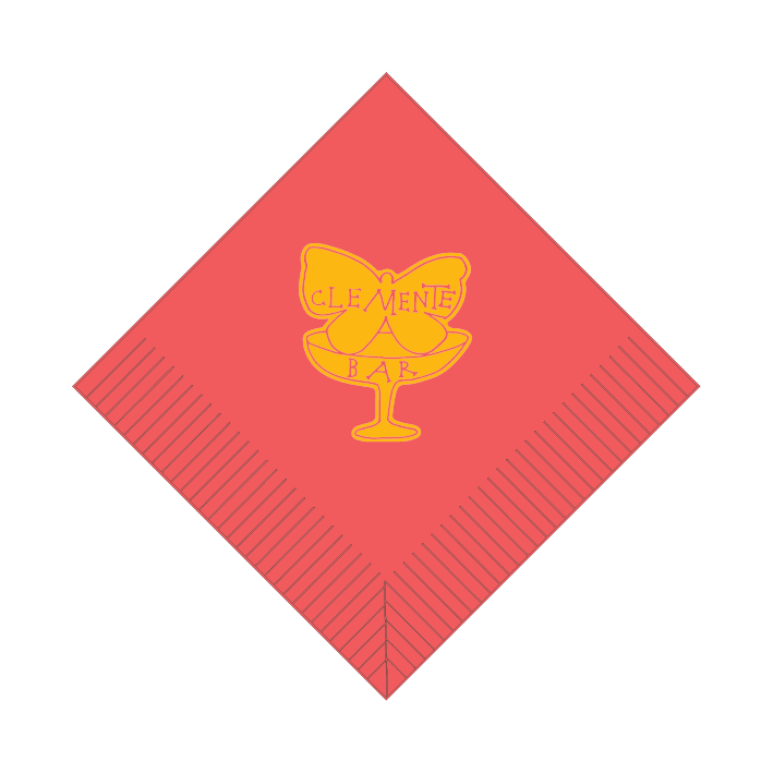 Custom Cocktail Napkins - Coral - Pick On Us, LLC