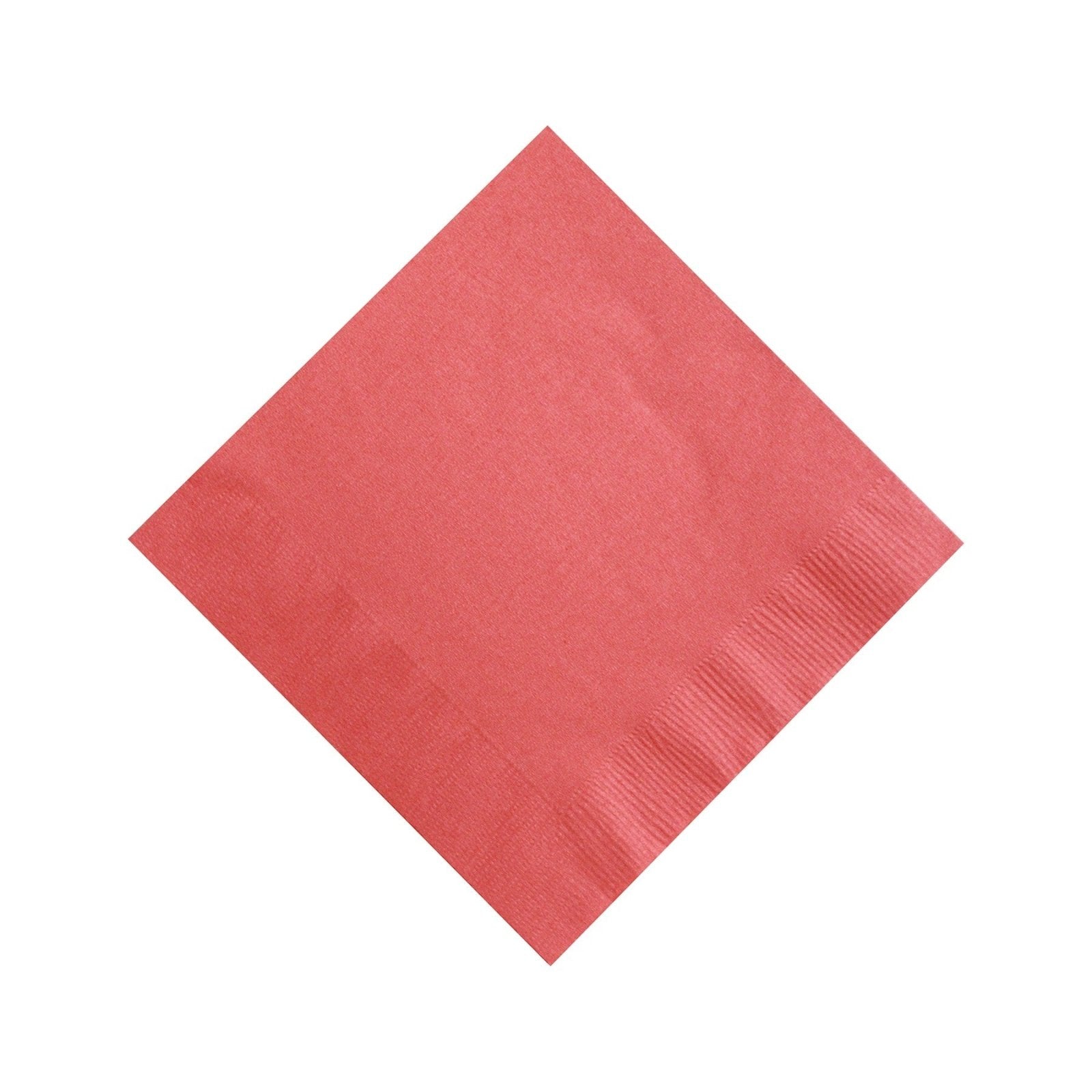Custom Cocktail Napkins - Coral - Pick On Us, LLC