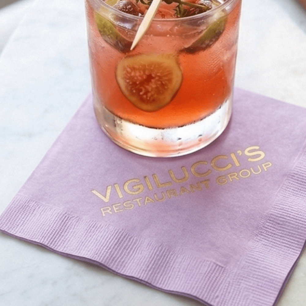 Custom Cocktail Napkins - Lavander - Pick On Us, LLC