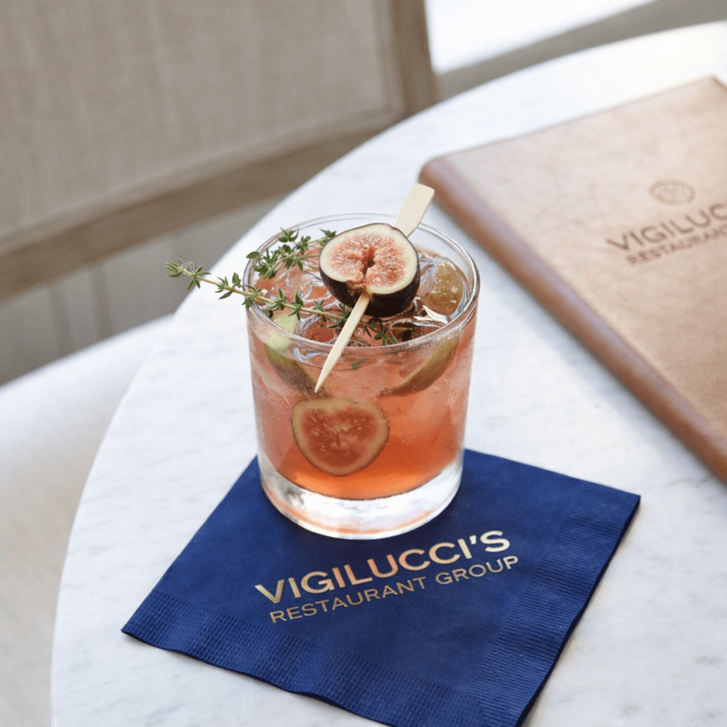 Custom Cocktail Napkins - Navy Blue - Pick On Us, LLC