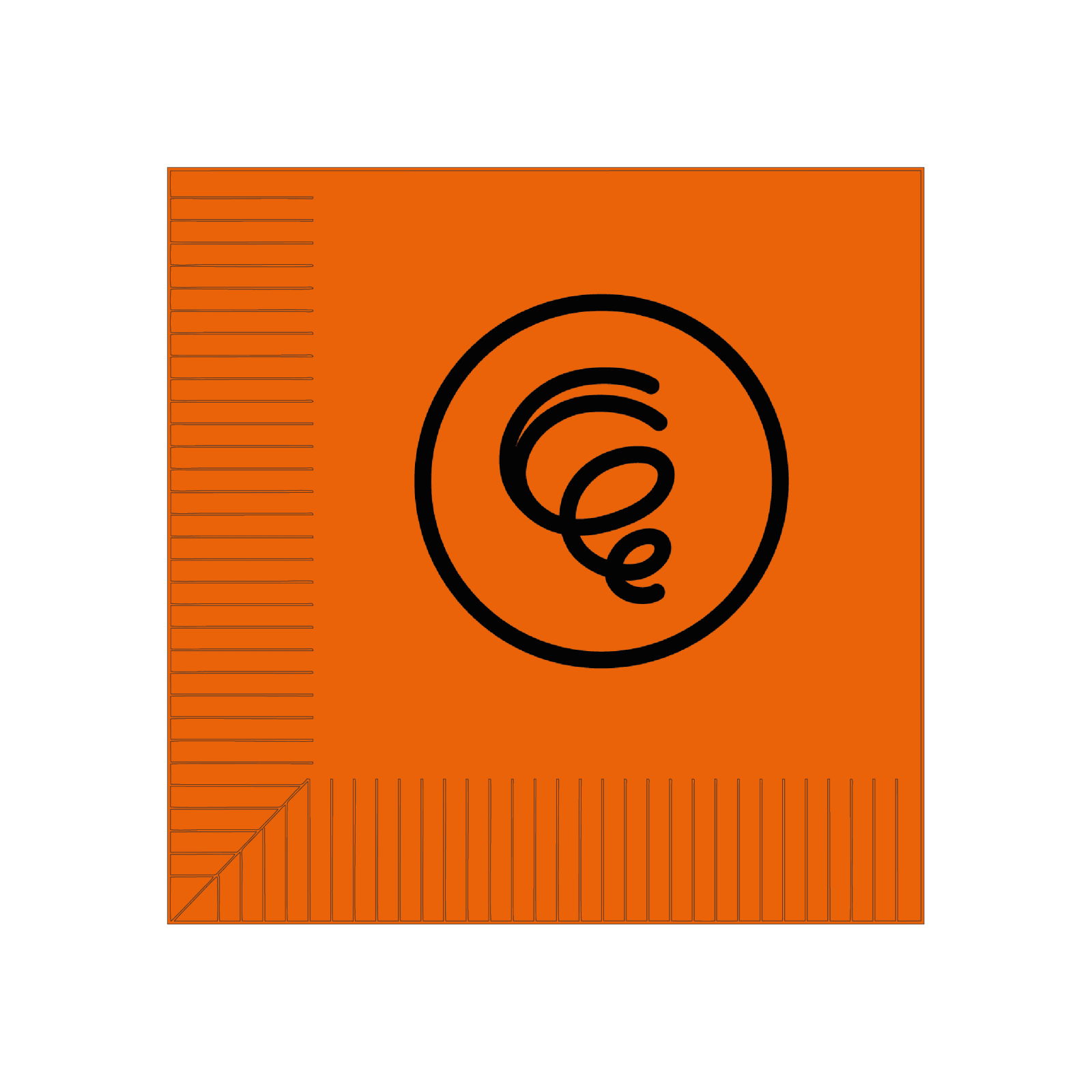 Custom Cocktail Napkins - Orange - Pick On Us, LLC