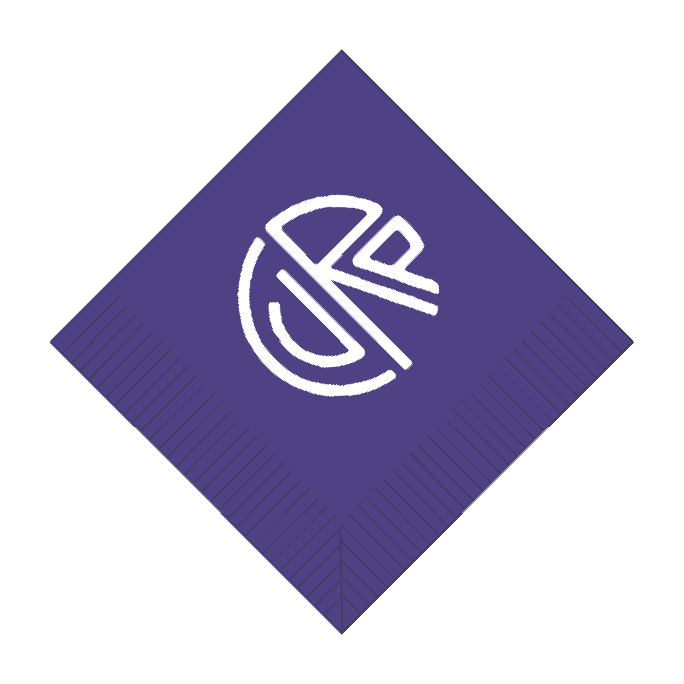 Custom Cocktail Napkins - Purple - Pick On Us, LLC