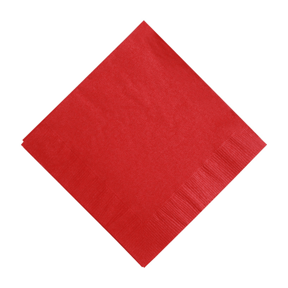 Custom Cocktail Napkins - Red - Pick On Us, LLC