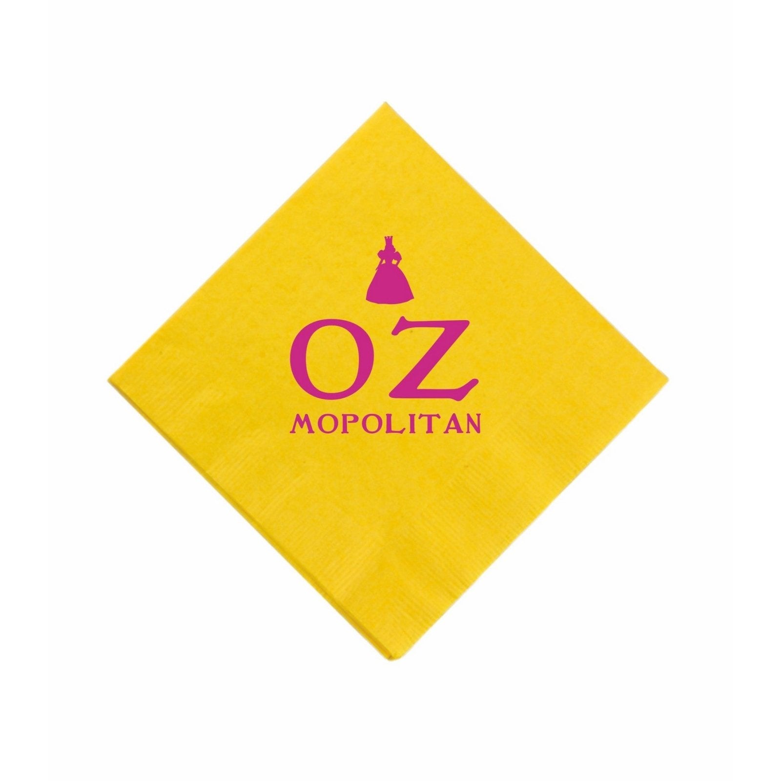 Custom Cocktail Napkins - School Bus Yellow - Pick On Us, LLC