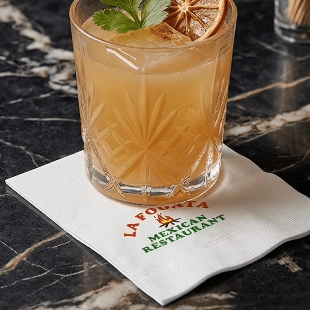 Custom Cocktail Napkins - White - Pick On Us, LLC