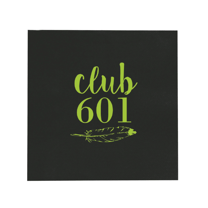 Custom Dinner Napkins - Black Linen - Pick On Us, LLC
