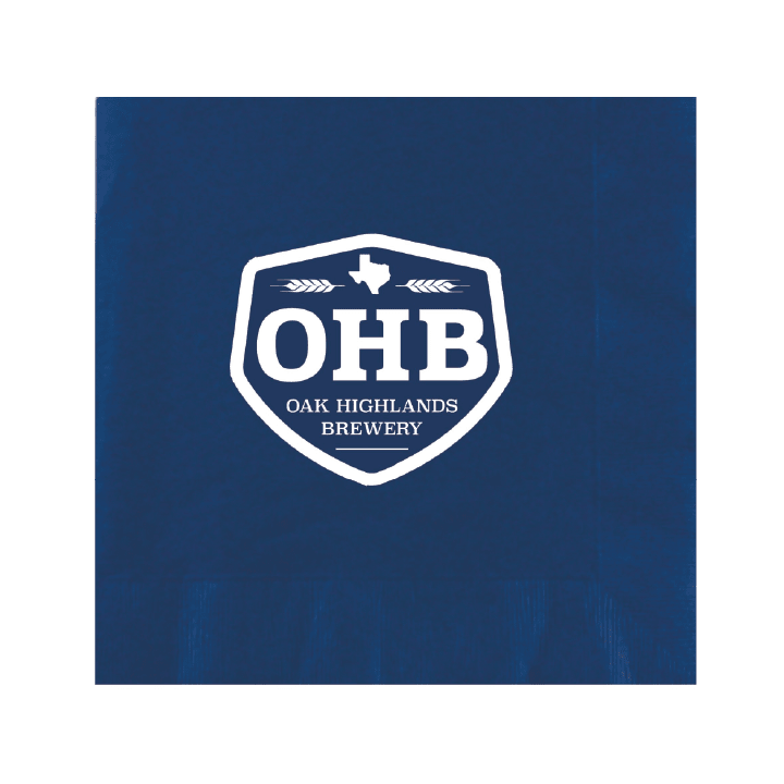 Custom Paper Dinner Napkins - Navy Blue - Pick On Us, LLC