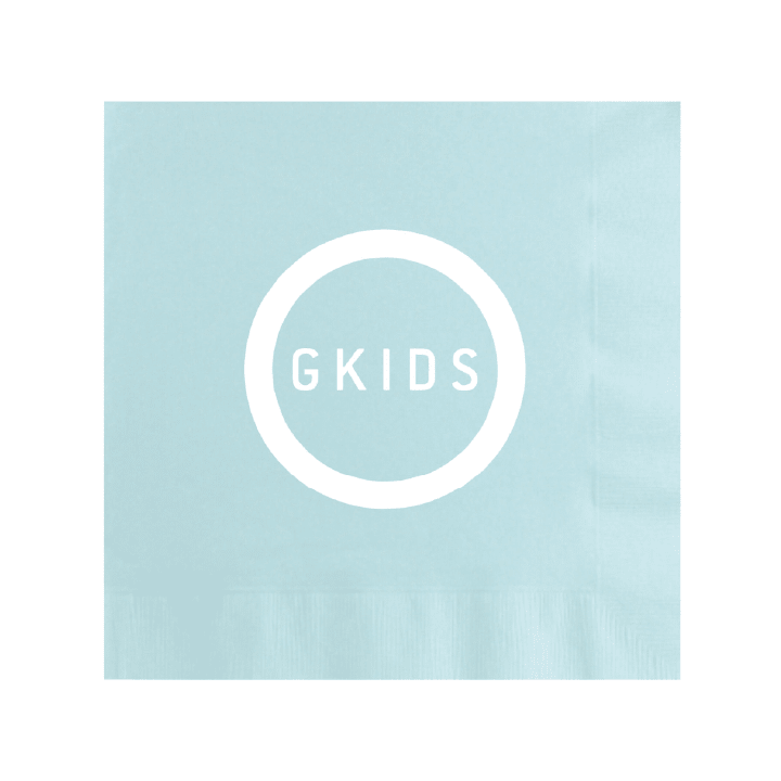 Custom Paper Dinner Napkins - Pastel Blue - Pick On Us, LLC
