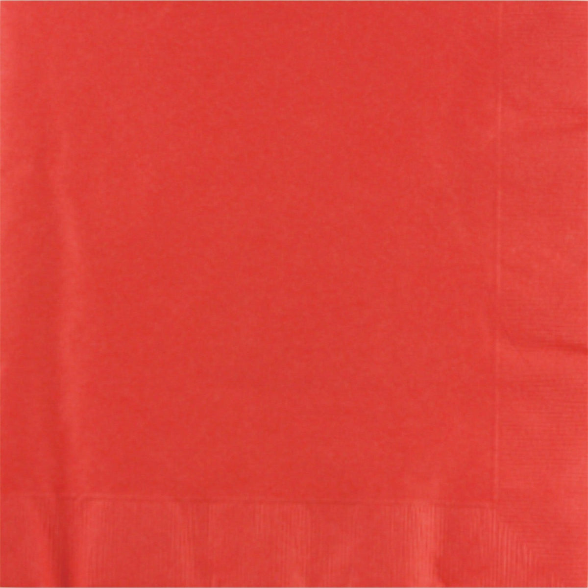 Custom Premium 3-Ply Paper Dinner Napkins - Coral Red - Pick On Us, LLC
