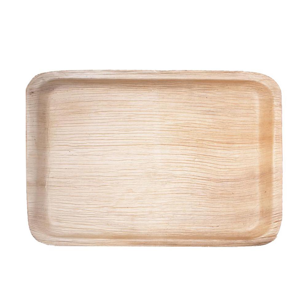 10 x 15.5 Inch Palm Leaf Tray - Plate - Pick On Us, LLC