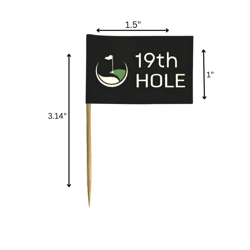 3.14 Inch Bulk Custom Toothpick Flags - 1.5" x 1" - Pick On Us, LLC