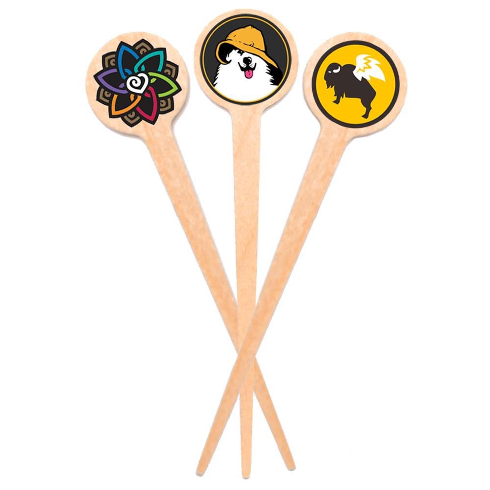 4 inch Bulk Custom Toothpicks - Round Top ( Pointy ) - Color Printing - Pick On Us, LLC