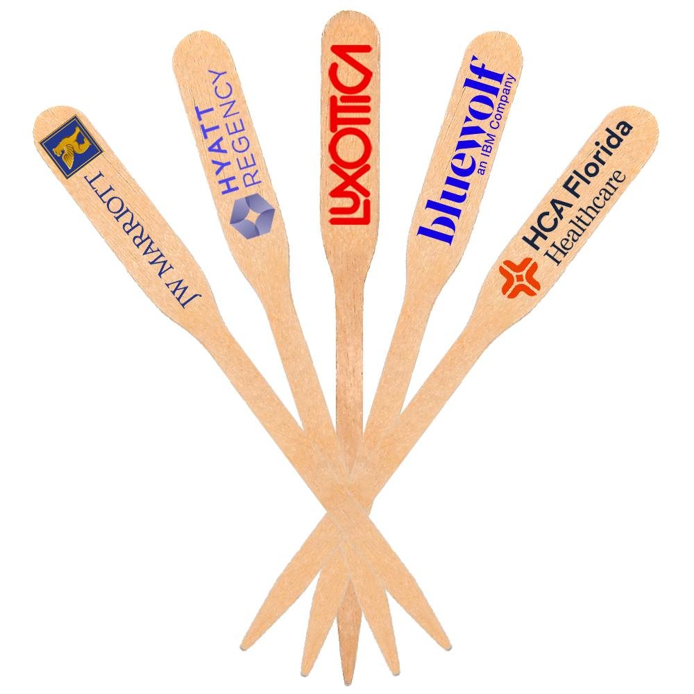 4.5 inch Custom Toothpicks - Paddle Picks - Color Printing - Pick On Us, LLC