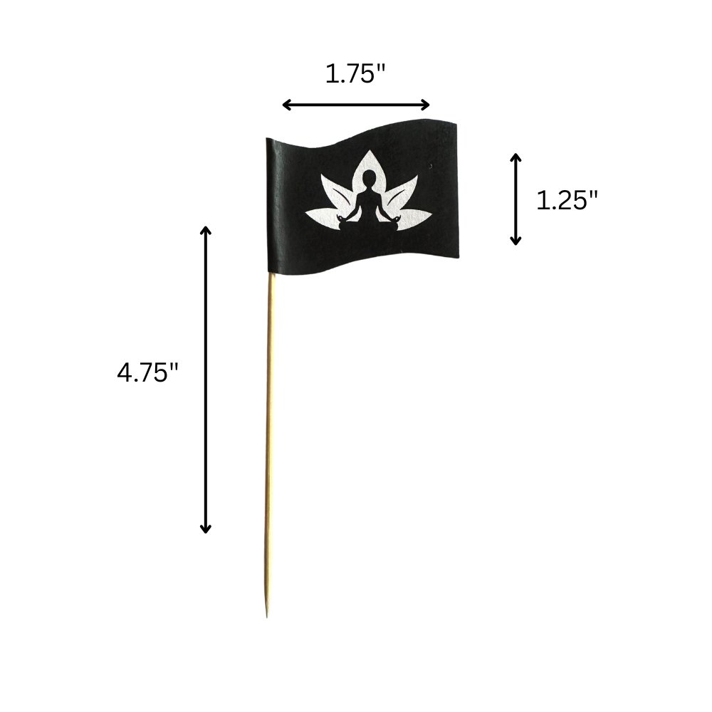 4.75" Bulk Custom Toothpick Flags - Medium Wavy - 1.75" x 1.25" - Pick On Us, LLC