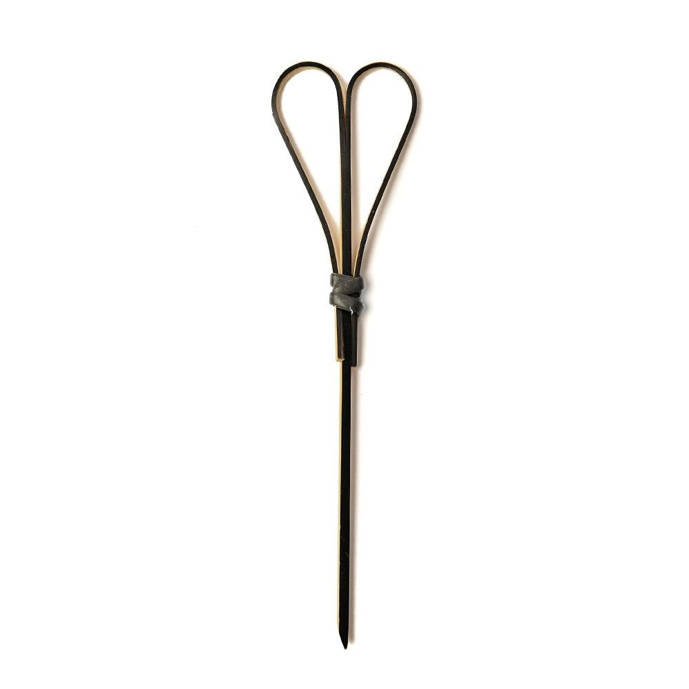 4.75 Inch Black Bamboo Tied Heart Picks - Pick On Us, LLC