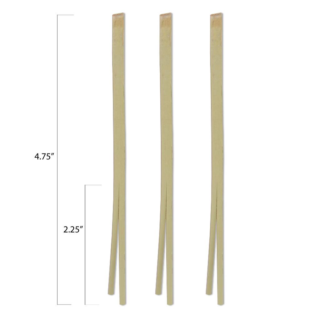 4.75 Inch Forked Bamboo Drink Stirrers - Pick On Us, LLC