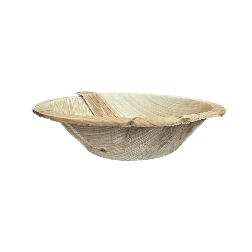 5 Inch Palm Leaf Deep Round Bowl - 10oz - Pick On Us, LLC