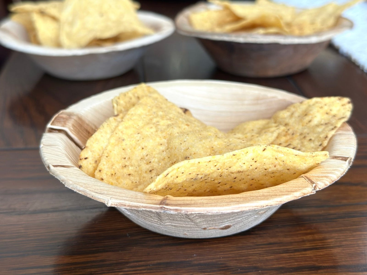 5 Inch Palm Leaf Deep Round Bowl - 10oz - Pick On Us, LLC
