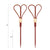 6 Inch Red Bamboo Tied Heart Picks - Pick On Us, LLC