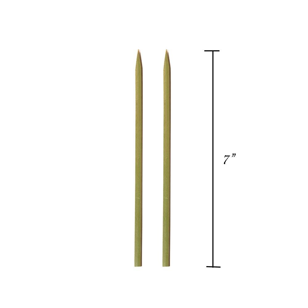 7 inch Flat Bamboo Skewer - Pick On Us, LLC